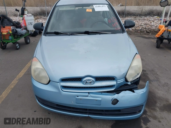 2007 Hyundai Accent GS with VIN KMHCM36CX7U006584, listed as a IAAI auction lot 41801452 with 1 mi miles. Bid and sale history available at carsss.com. Image 12.