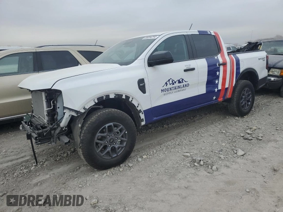 2024 Ford Ranger XLT with VIN 1FTER4HH9RLE44406, listed as a Copart auction lot 86094294 with 4,590 mi miles and Clean Title. Bid and sale history available at carsss.com. Image 1.