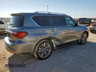 2018 Infiniti QX80 with VIN JN8AZ2NEXJ9195620, listed as a Copart auction lot 57509485 with 92,051 mi miles and Clean title. Bid and sale history available at DreamBid. Image 3.