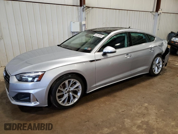 2022 Audi A5 Sportback Premium with VIN WAUABCF5XNA015901, listed as a Copart auction lot 45576204 with 12,271 mi miles. Bid and sale history available at carsss.com. Image 1.