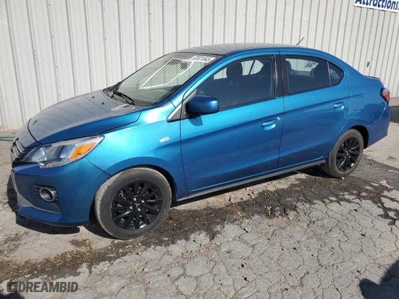 2022 Mitsubishi Mirage G4 ES with VIN ML32FUFJ9NHF03670, listed as a Copart auction lot 52821545 with 65,366 mi miles and Clean Title. Bid and sale history available at carsss.com. Image 1.