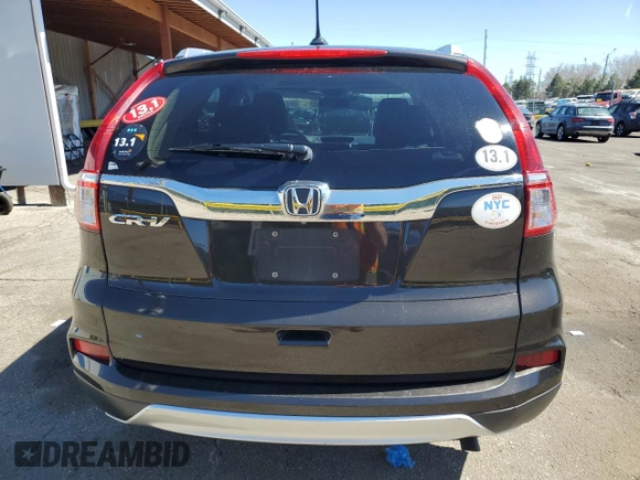 2015 Honda CR-V EX-L with VIN 2HKRM3H75FH513562, listed as a Copart auction lot 50809635 with 156,942 mi miles and Salvage Title. Bid and sale history available at carsss.com. Image 6.