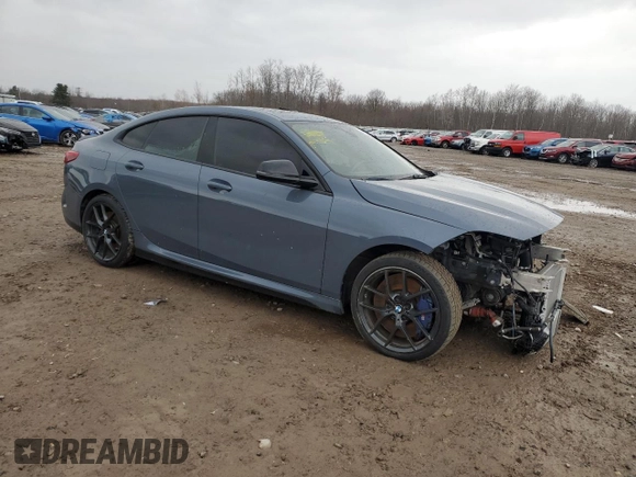 2020 BMW 2 Series M235i xDrive with VIN WBA13AL0XL7F49715, listed as a Copart auction lot 50495625 with 63,709 mi miles and Salvage Title. Bid and sale history available at DreamBid. Image 4.