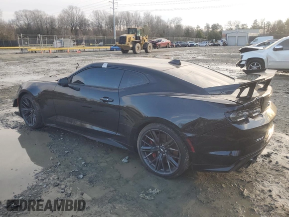 2021 Chevrolet Camaro ZL1 with VIN 1G1FK1R61M0103847, listed as a Copart auction lot 85646264 with 34,180 mi miles and Salvage Title. Bid and sale history available at carsss.com. Image 2.