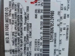 2008 Ford Mustang Deluxe z VIN 1ZVHT80N785139980, wystawiony jako Copart lot #58023795 z przebiegiem 155 951 mil mil oraz Szkoda całkowita • Salvage title. Historia ofert i sprzedaży dostępna na DreamBid. Obrazek 12.