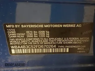 2015 BMW 4 Series 435i xDrive с VIN WBA4B3C52FD670264, выставлен на аукционе IAAI как лот 41391128 с пробегом 106 051 миль миль и . История ставок и продаж доступна на DreamBid. Изображение 9.