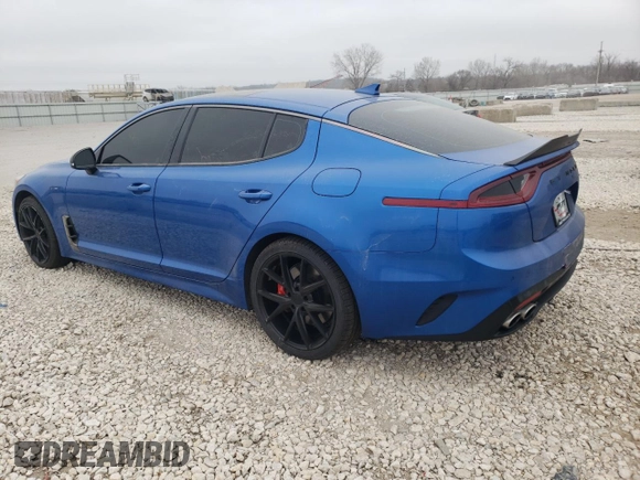 2018 Kia Stinger GT2 with VIN KNAE55LC6J6038788, listed as a Copart auction lot 45280774 with 48,108 mi miles and Salvage Title. Bid and sale history available at carsss.com. Image 2.