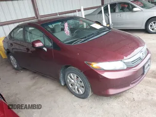 2012 Honda Civic LX z VIN 2HGFB2F50CH596442, wystawiony jako IAAI lot #42160402 z przebiegiem 130 152 mil mil oraz . Historia ofert i sprzedaży dostępna na DreamBid. Obrazek 1.