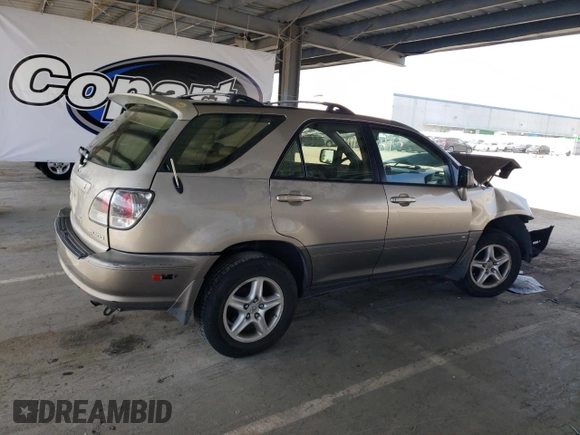 2001 Lexus RX 300 with VIN JTJHF10U610199760, listed as a Copart auction lot 55637985 with 237,253 mi miles and Salvage Title. Bid and sale history available at DreamBid. Image 3.