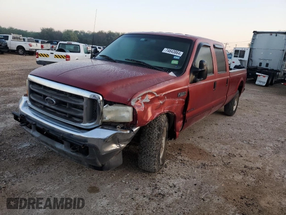 2001 Ford F-350 XL with VIN 1FTSW30F71EC56279, listed as a Copart auction lot 74843864 with 431,581 mi miles and Salvage Title. Bid and sale history available at DreamBid. Image 1.