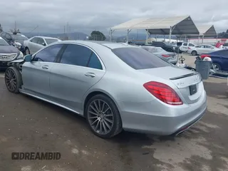 2015 Mercedes-Benz S 550 with VIN WDDUG8CB7FA195614, listed as a IAAI auction lot 42068619 with 64,275 mi miles and . Bid and sale history available at carsss.com. Image 3.