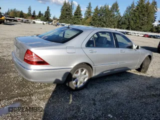 2003 Mercedes-Benz S-Class 4.3L with VIN WDBNG83J43A337899, listed as a Copart auction lot 77347074 with 164,936 mi miles and Clean Title. Bid and sale history available at carsss.com. Image 3.