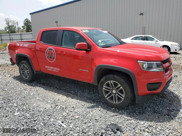 2020 Chevrolet Colorado 2WD Work Truck with VIN 1GCGSBEA9L1114289, listed as a Copart auction lot 65657264 with 43,619 mi miles and Salvage Title. Bid and sale history available at carsss.com. Image 4.
