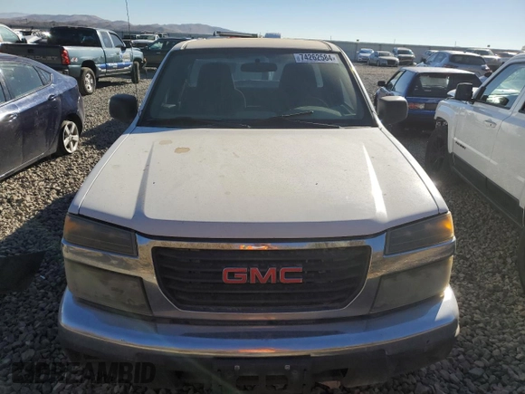 2006 GMC Canyon Work Truck with VIN 1GTCS148768330838, listed as a Copart auction lot 74262584 with 139,037 mi miles and Clean Title. Bid and sale history available at carsss.com. Image 5.