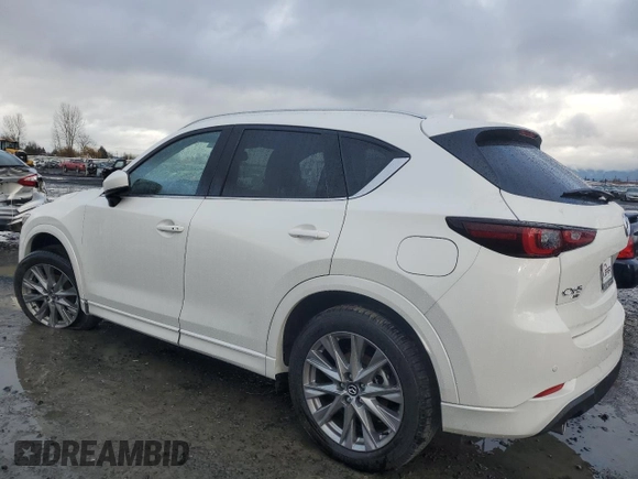 2025 Mazda CX-5 2.5 S Premium Plus Package with VIN JM3KFBEM7S0569274, listed as a Copart auction lot 43468165 with 4,922 mi miles and Salvage Title. Bid and sale history available at carsss.com. Image 2.