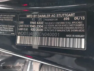 2014 Mercedes-Benz CLA-Class CLA 250 with VIN WDDSJ4EB3EN040001, listed as a IAAI auction lot 41631453 with 70,009 mi miles. Bid and sale history available at carsss.com. Image 9.