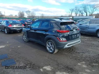 2023 Hyundai Kona SEL with VIN KM8K6CAB8PU041614, listed as a IAAI auction lot 41493717 with 1 mi miles. Bid and sale history available at carsss.com. Image 3.