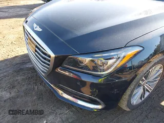 2018 Genesis G80 3.8L with VIN KMHGN4JE5JU245545, listed as a IAAI auction lot 41413528 with 65,707 mi miles. Bid and sale history available at carsss.com. Image 6.