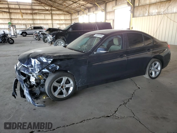 2013 BMW 3 Series 320i with VIN WBA3B1C50DK129657, listed as a Copart auction lot 83381934 with 80,847 mi miles and Salvage Title. Bid and sale history available at carsss.com. Image 1.