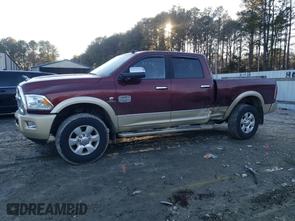 2016 Ram 2500 Laramie Longhorn with VIN 3C6UR5GL0GG323692, listed as a Copart auction lot 42044685 with 113,473 mi miles and Salvage title. Bid and sale history available at DreamBid. Image 1.