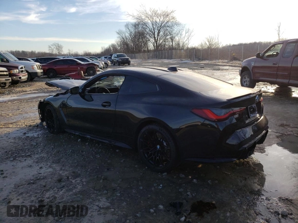 2022 BMW M4 Competition xDrive with VIN WBS43AZ0XNCJ20193, listed as a Copart auction lot 72591002 with 0 mi miles. Bid and sale history available at carsss.com. Image 2.