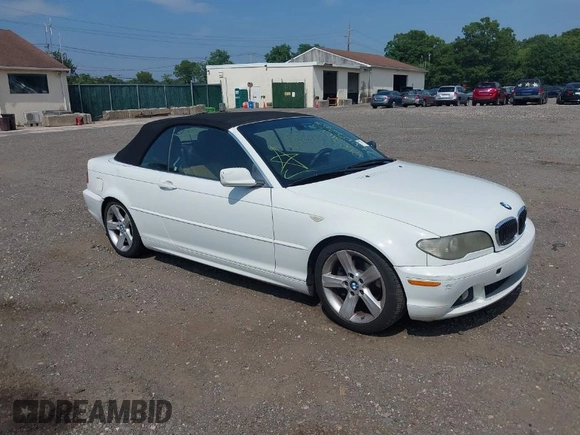 2006 BMW 3 Series 325Ci with VIN WBABW33436PX84629, listed as a IAAI auction lot 39878279 with 999,999 mi miles. Bid and sale history available at carsss.com. Image 1.