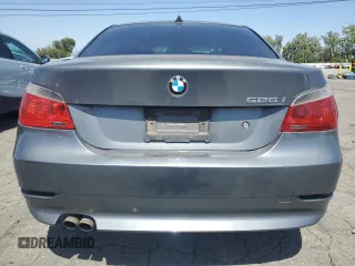 2007 BMW 5 Series 525i with VIN WBANE53547CW67591, listed as a Copart auction lot 57466285 with 178,700 mi miles and Salvage title. Bid and sale history available at DreamBid. Image 6.