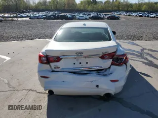 2015 Infiniti Q50 Premium with VIN JN1BV7AR7FM396450, listed as a Copart auction lot 54966605 with 179,342 mi miles and Salvage Title. Bid and sale history available at carsss.com. Image 6.