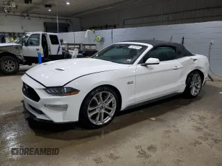 2023 Ford Mustang GT Premium with VIN 1FATP8FF6P5106684, listed as a Copart auction lot 75313814 with 7,632 mi miles and Salvage Title. Bid and sale history available at carsss.com. Image 1.