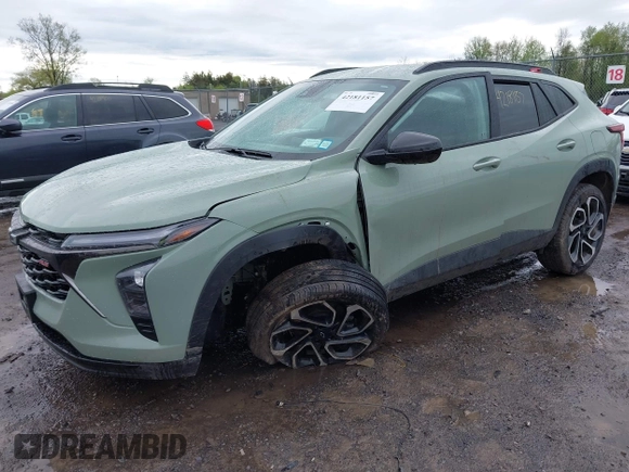 2024 Chevrolet Trax 2RS with VIN KL77LJE29RC144158, listed as a IAAI auction lot 42181157 with 8,757 mi miles and . Bid and sale history available at DreamBid. Image 2.