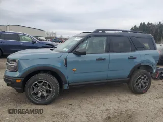 2021 Ford Bronco Sport Badlands z VIN 3FMCR9D91MRB06300, wystawiony jako Copart lot #50344645 z przebiegiem 44 474 mil mil oraz Szkoda całkowita • Salvage title. Historia ofert i sprzedaży dostępna na DreamBid. Obrazek 1.