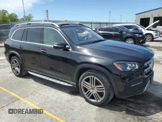 2021 Mercedes-Benz GLS 450 with VIN 4JGFF5KE0MA547652, listed as a Copart auction lot 52721464 with 58,712 mi miles and Salvage Title. Bid and sale history available at DreamBid. Image 4.