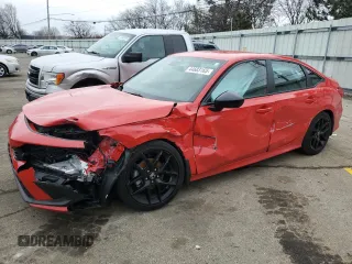 2024 Honda Civic Sedan Sport with VIN 2HGFE2F5XRH590566, listed as a Copart auction lot 44603165 with 5,314 mi miles and Salvage Title. Bid and sale history available at carsss.com. Image 1.