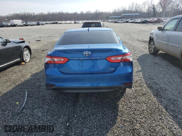 2020 Toyota Camry LE with VIN 4T1C11AK7LU374582, listed as a Copart auction lot 48851475 with 79,532 mi miles and Salvage Title. Bid and sale history available at DreamBid. Image 6.