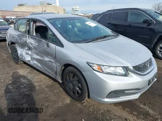 2014 Honda Civic Sedan LX with VIN 19XFB2F5XEE210316, listed as a IAAI auction lot 41662838 with 100,536 mi miles. Bid and sale history available at carsss.com. Image 1.
