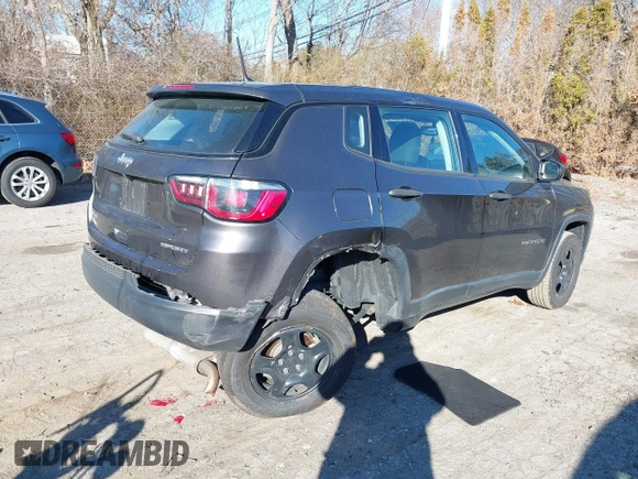 2018 Jeep Compass Sport with VIN 3C4NJDAB5JT480194, listed as a IAAI auction lot 41335645 with 93,640 mi miles and . Bid and sale history available at DreamBid. Image 4.