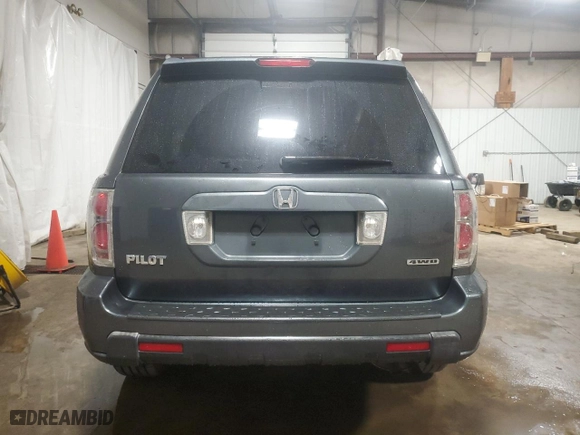 2006 Honda Pilot EX with VIN 2HKYF18466H564035, listed as a Copart auction lot 51413125 with 0 mi miles and Salvage Title. Bid and sale history available at carsss.com. Image 6.