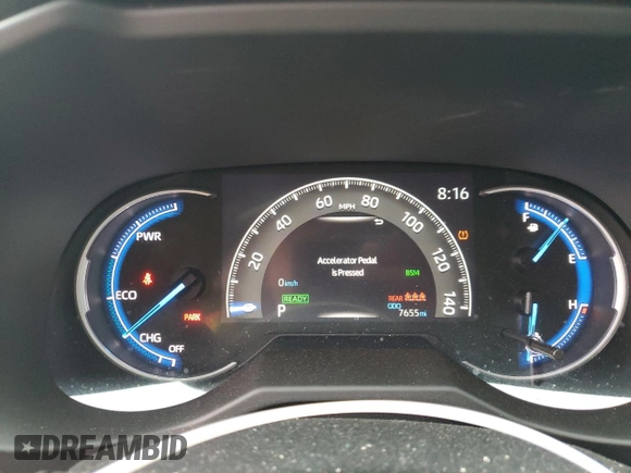2023 Toyota RAV4 Hybrid XLE with VIN 2T3UWRFV7PW177240, listed as a Copart auction lot 55631115 with 7,655 mi miles and Salvage title. Bid and sale history available at DreamBid. Image 9.