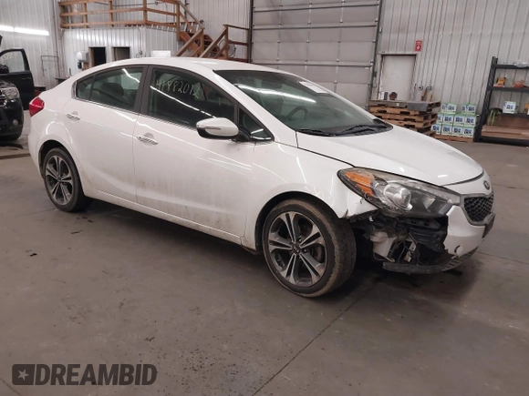 2014 Kia Forte EX with VIN KNAFX4A80E5205536, listed as a IAAI auction lot 41882012 with 103,641 mi miles. Bid and sale history available at carsss.com. Image 1.