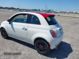 2015 FIAT 500 Pop with VIN 3C3CFFAR5FT663043, listed as a IAAI auction lot 42037387 with 65,266 mi miles. Bid and sale history available at carsss.com. Image 3.