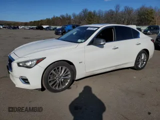 2019 Infiniti Q50 3.0t LUXE with VIN JN1EV7AR1KM554353, listed as a Copart auction lot 43531365 with 93,291 mi miles and Salvage Title. Bid and sale history available at carsss.com. Image 1.