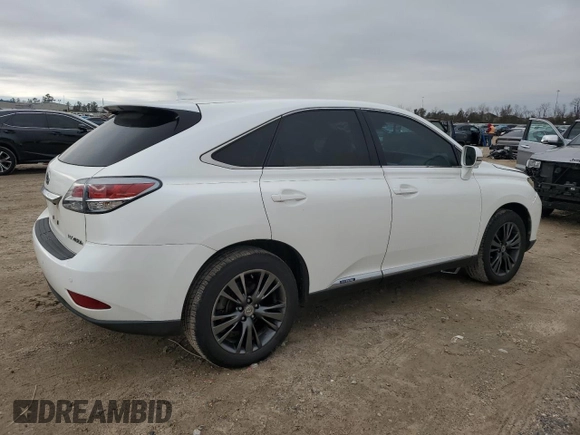 2014 Lexus RX 450h with VIN JTJZB1BA7E2413880, listed as a Copart auction lot 44543315 with 119,351 mi miles and Salvage title. Bid and sale history available at DreamBid. Image 3.