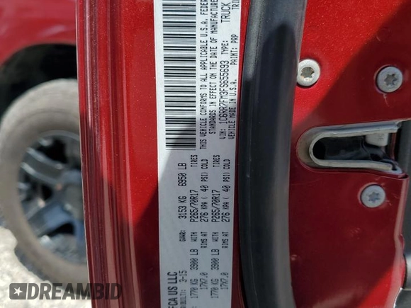 2015 Ram 1500 Tradesman z VIN 1C6RR7FM3FS655693, wystawiony jako Copart lot #60983024 z przebiegiem 86 311 mil mil oraz Czysty tytuł • Clean title. Historia ofert i sprzedaży dostępna na DreamBid. Obrazek 12.