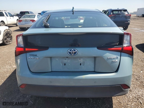 2021 Toyota Prius L Eco with VIN JTDKAMFU8M3143970, listed as a Copart auction lot 50062435 with 49,153 mi miles and Salvage Title. Bid and sale history available at carsss.com. Image 6.