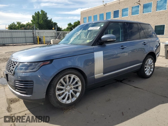 2019 Land Rover Range Rover HSE with VIN SALGS2SV8KA525147, listed as a Copart auction lot 63260595 with 47,219 mi miles and Salvage title. Bid and sale history available at DreamBid. Image 1.