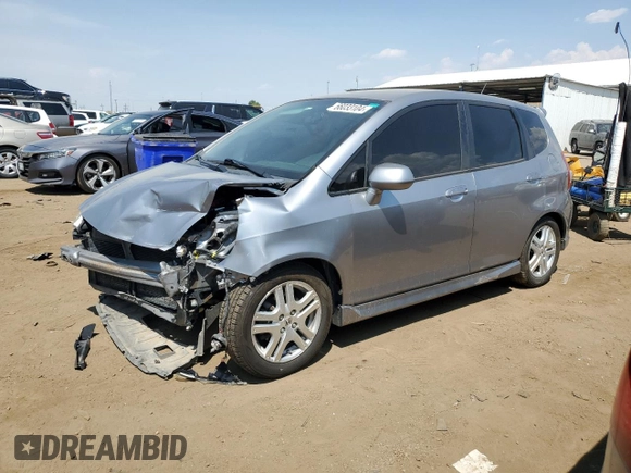 2008 Honda Fit Sport with VIN JHMGD37688S023636, listed as a Copart auction lot 66033104 with 127,496 mi miles and Salvage Title. Bid and sale history available at carsss.com. Image 1.