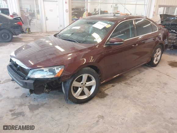 2012 Volkswagen Passat SE with VIN 1VWBH7A31CC015450, listed as a IAAI auction lot 41763605 with 160,288 mi miles. Bid and sale history available at carsss.com. Image 2.