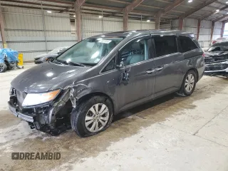 2015 Honda Odyssey EX-L z VIN 5FNRL5H62FB046346, wystawiony jako Copart lot #55073395 z przebiegiem 158 044 mil mil oraz Szkoda całkowita • Salvage title. Historia ofert i sprzedaży dostępna na DreamBid. Obrazek 1.