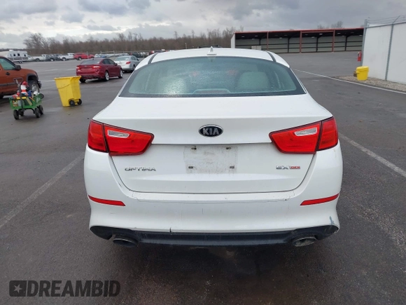 2015 Kia Optima EX with VIN 5XXGN4A7XFG429821, listed as a IAAI auction lot 41707204 with 134,383 mi miles. Bid and sale history available at carsss.com. Image 16.