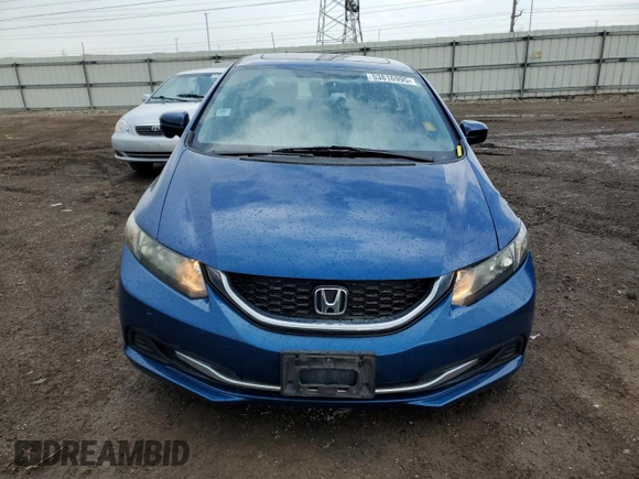 2015 Honda Civic EX with VIN 19XFB2F87FE075744, listed as a Copart auction lot 53816995 with 63,374 mi miles and Salvage Title. Bid and sale history available at DreamBid. Image 5.